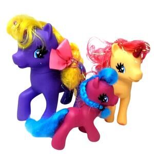 3 Vintage Ponies~G1 My Little Pony, Princess Luna, Gi-Go Wonderland Pony Unicorn
